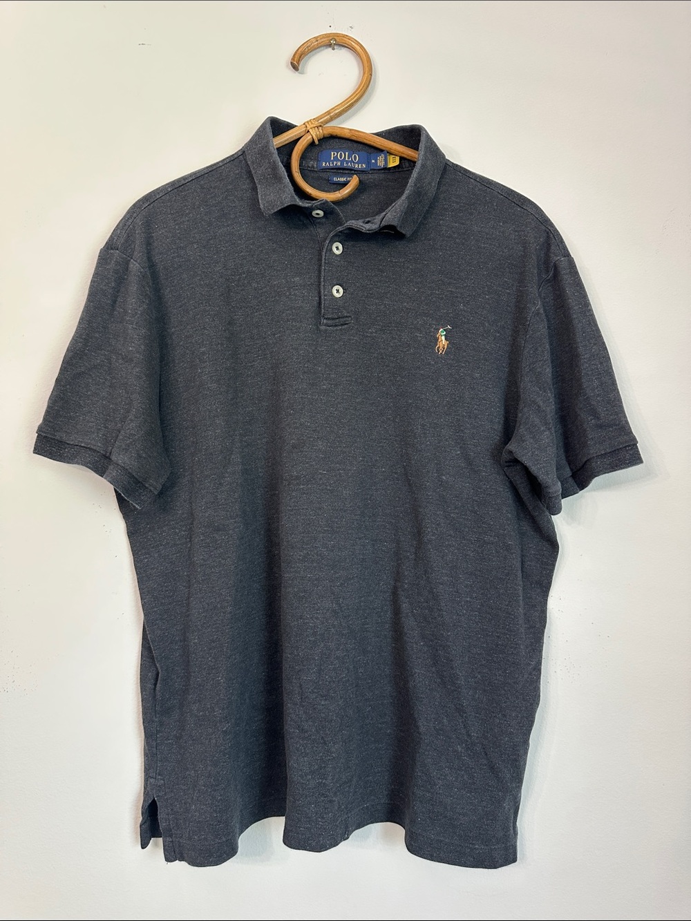 Polo by Ralph Lauren Men's Charcoal Heather Polo Shirt